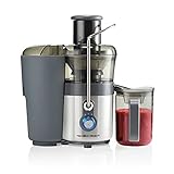 Hamilton Beach Juicer Machine, Centrifugal Extractor, Big Mouth 3' Feed Chute, Easy Clean, 2-Speeds, BPA Free Pitcher, Holds 40 oz. - 850W Motor, Silver