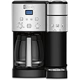 Cuisinart Single Serve + 12 Cup Coffee Maker, Offers 3-Sizes: 6-Ounces, 8-Ounces and 10-Ounces, Stainless Steel, SS-15P1