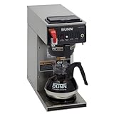Bunn 12950.0293 CWTF15-1 Automatic 12 Cup Coffee Brewer with 1 Lower Warmer and Black Plastic Funnel - 120V