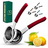 Bellemain Citrus Juicer | Metal Lemon Squeezer | Lime and Lemon Juicer Stainless Steel with Silicone Handles | Manual Juicer, Citrus Squeezer, Hand Held Juicer | Bar Juicer for Bartender Accessories