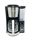 Ninja CE201 12-Cup Programmable Coffee Maker, Medium, Black Stainless Steel (Renewed)