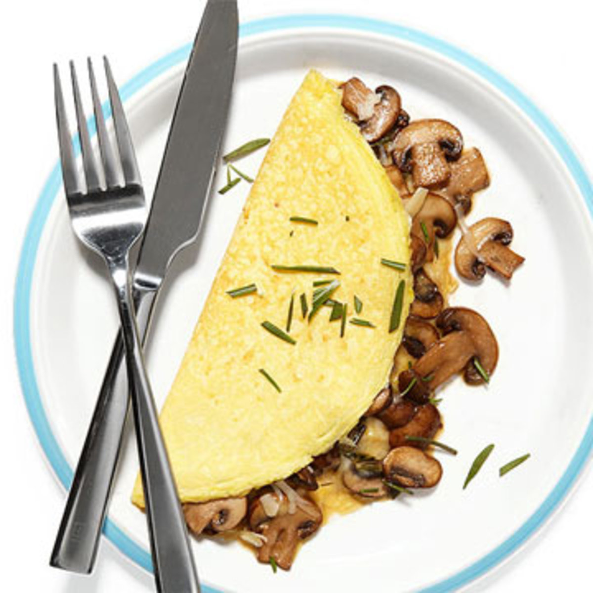 Mushroom Asiago Omelette