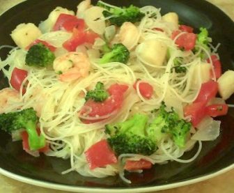 Recipe: Shrimp & Scallops over Angel Hair Pasta